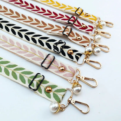Adjustable Long Mobile Phone Lanyard Crossbody Card Neck Cord Clip Hang Lanyard Pearl Hanging Ornaments Charm Anti-lost Lanyard