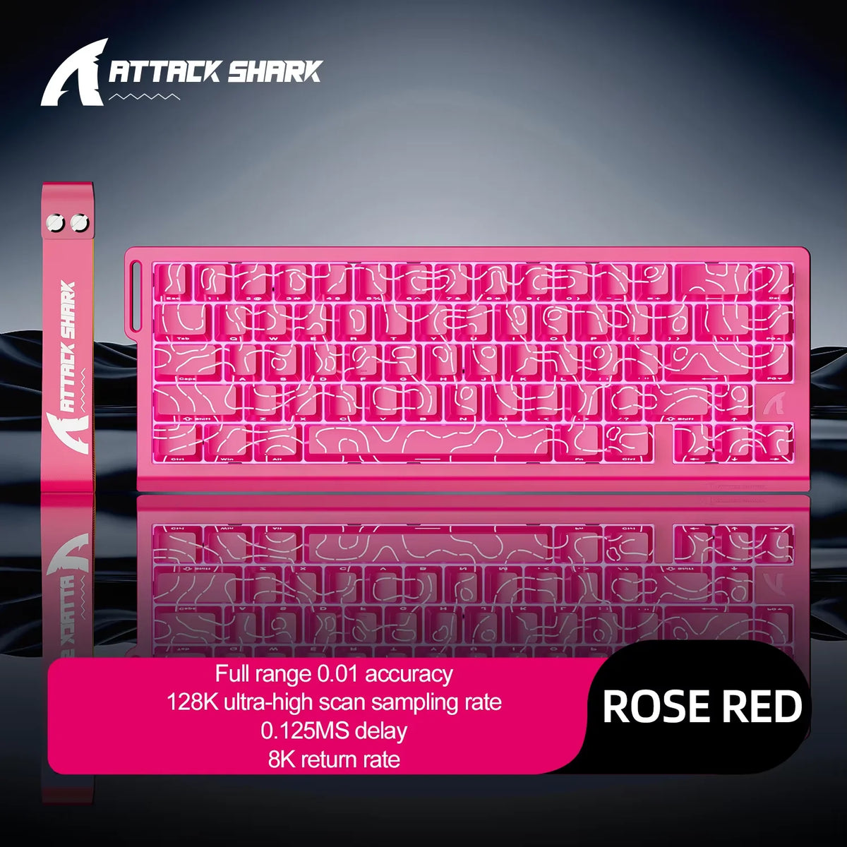 Attack Shark X68HE RGB Mechanical Keyboard,Supports Web Driver,0.01mm Rapid Trigg,8000 Hz Rate of Return,0.125ms,Wired Design