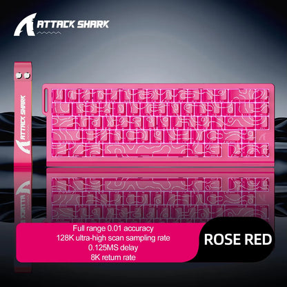 Attack Shark X68HE RGB Mechanical Keyboard,Supports Web Driver,0.01mm Rapid Trigg,8000 Hz Rate of Return,0.125ms,Wired Design