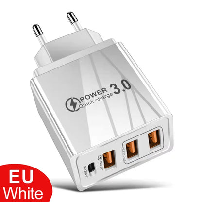 20W USB Charger QC 3.0 Type C PD Fast Charge For iPhone 12 13 Max Samsung S21 Huawei Xiaomi Mobile Phone EU/US Plug Wall Charger