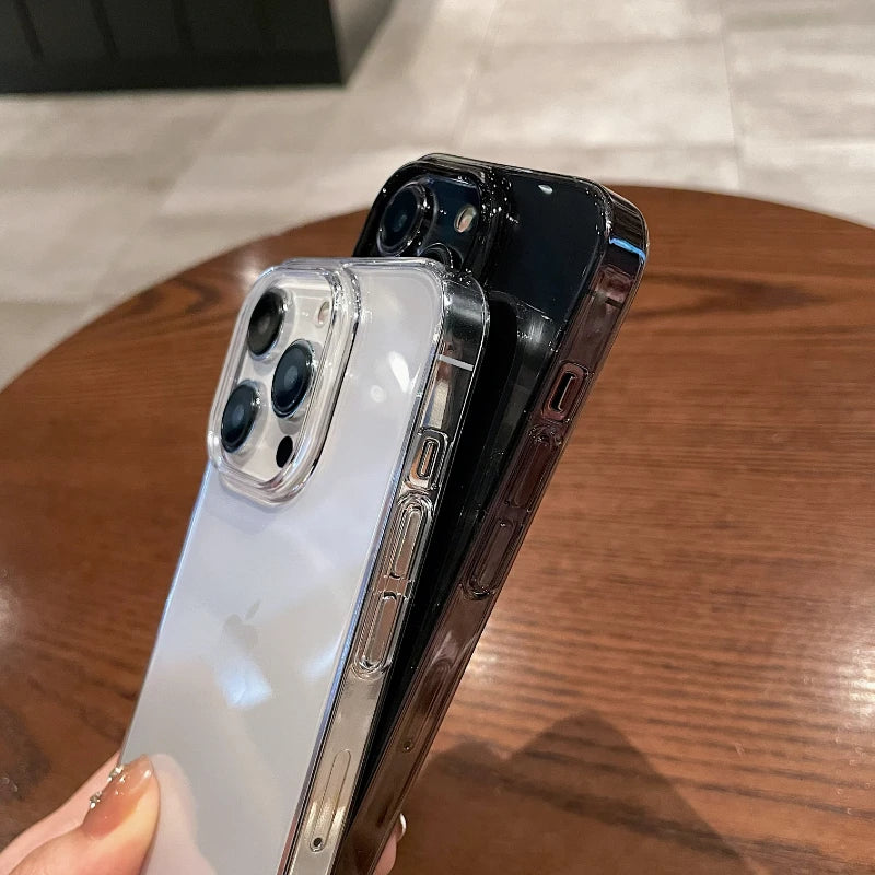 Ultra Thin Clear Phone Case For iPhone 11 12 13 14 15 16 17 Pro Max Air 8 7 Plus Mini X XR XS 6 5 Transparent Cover Accessories