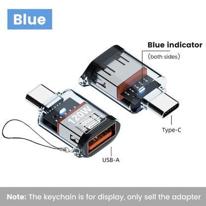 120W Type C To USB A OTG Adapter USB3.2 To Type C Female Fast Charging Converter For iPhone 15 16  Macbook Huawei Samsung Xiaomi