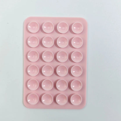 Silicone Suction Cup Wall Stand Multifunctional Square Anti-Slip Single-Sided Phone Holder Back Sticker Mount for Mobile Phone