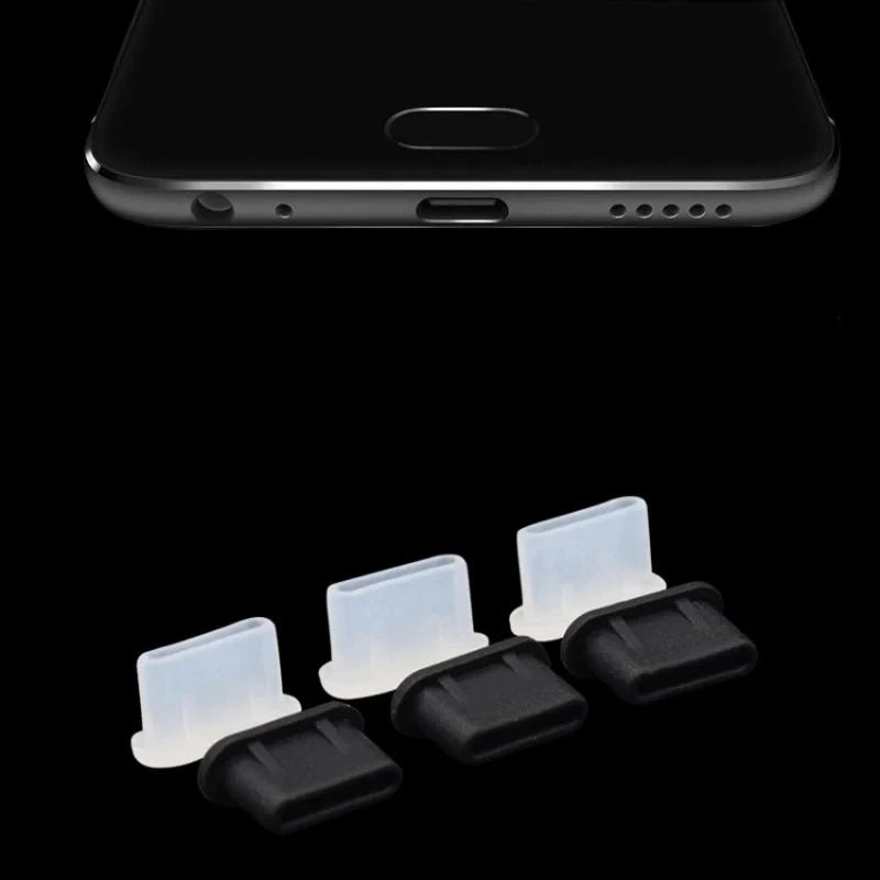 Type-C Silicone Dust Plugs Phone USB Charging Port Protector Cover Type C Anti-dust Cap for Samsung Xiaomi Huawei