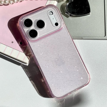 Ultra Thin Clear Glitter Soft Silicone Phone Case For iPhone 17 Air 16 15 14 13 Pro Max Plus Transparent Shiny Solid Color Cover