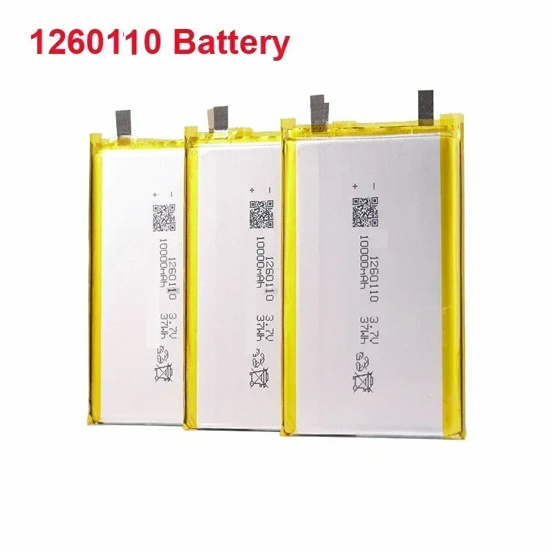 3.7V 10000mAh 1260110 Li-polymer Battery Lithium Polymer Rechargeable Batteries for Toy Power Bank GPS Laptop Camping Lights Diy