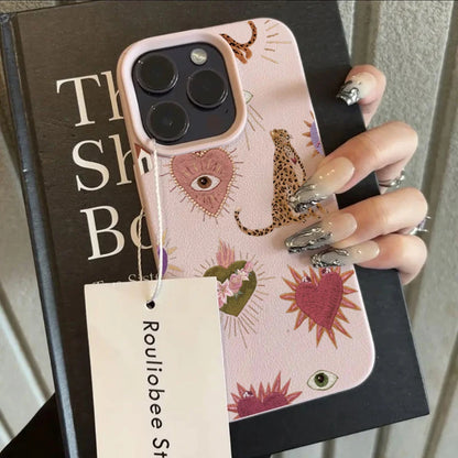 For iPhone 16 15 14 13 12 11 17 Pro Max Plus Case Personalized Leopard Lichee Pattern Silicone Cover For iPhone XS X 16e Funda