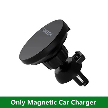 VIKEFON Magnetic Car Wireless Charger For iPhone 12 13 14 15 pro max Air Vent Car Phone Holder Stand Fast Car Charging