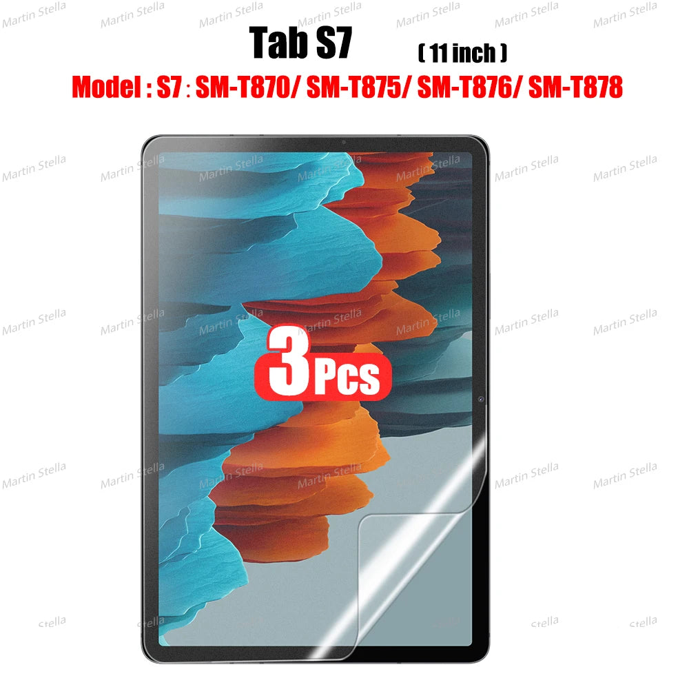 3Pcs Paper Feel Like Screen Protector for Samsung Galaxy Tab S7 S8 S9 Plus Ultra Samsung tab S6 Lite s7 s9 fe A8 A9 A7 No Glass