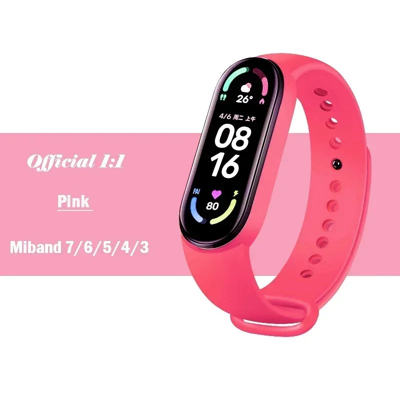 Watch Strap For Xiaomi Mi Band 7 6 5 4 3 Wristband Silicone Bracelet Wrist Straps MiBand 3/4 band5 band6 Smartwatch Accessories