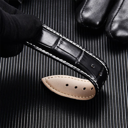 Genuine Calfskin Leather Watchbands Business Replace Watch Band 18mm 20mm 22mm 24mm With Butterfly Buckle Wristwatch Strap