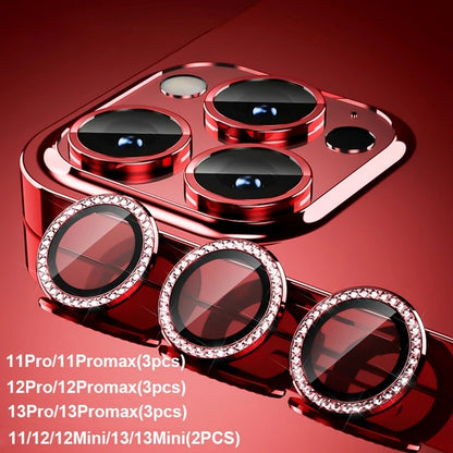 Glitter Diamond Rhinestone Camera Lens Protector for iPhone 17 Pro Max 16 16Pro 15 14  Plus 13 12 Mini 11 Air 17Pro 13Pro 12Pro