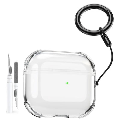 Clear Case For AirPods Pro 3 with Lanyard Keychain & Cleaning Kit Soft TPU Shockproof Protective Case Cover For AirPods Pro 3