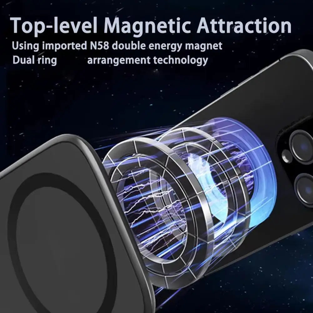 New Car Magnetic Phone Holder Foldable Anti-shake Navigation Vehicle Mounted Mobile Stand