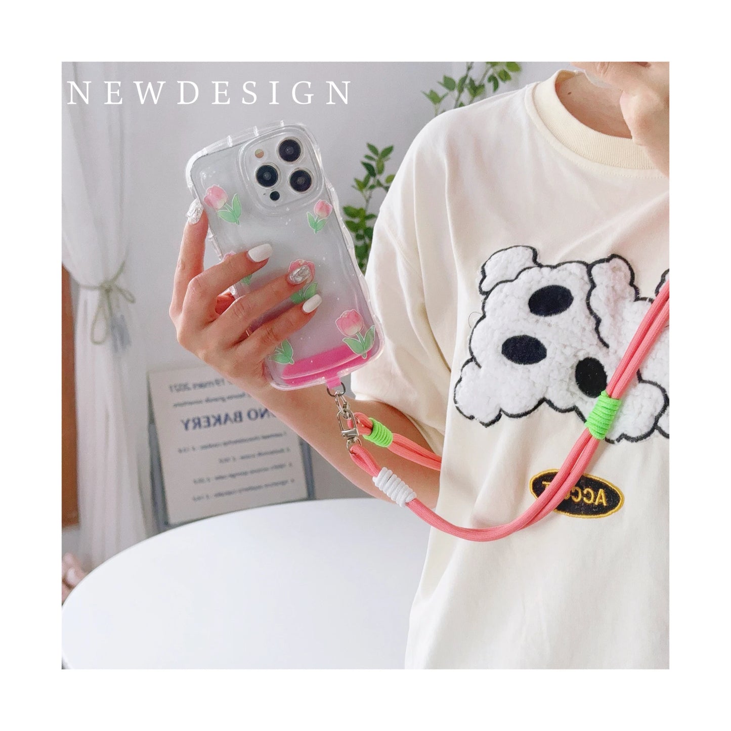 Personalized Trend Double Color Mobile Phone ZY Universal Lanyard Diagonal Span Long Shoulder Strap Rope Fashion Safety Rope