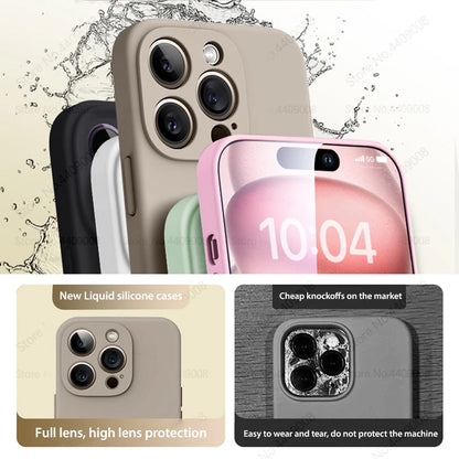 Original Liquid Silicone Magnetic Case For iPhone 11 13 12 14 15 Pro Max Plus For Magsafe Case Wireless Charge Cover Accessories