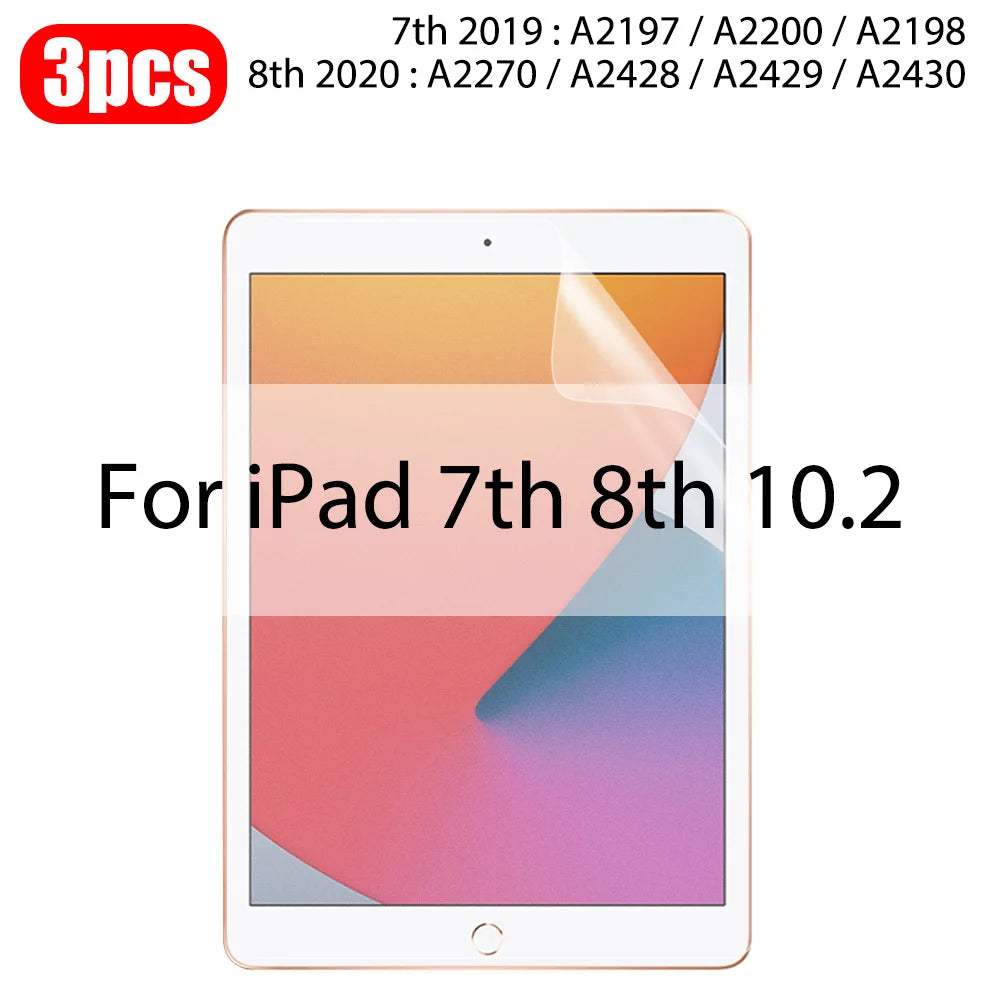3Pcs Paper Feel Like Screen Protector For ipad Air 11 Pro 13 2024 10th 9th Generation 8 7 6 Air 5 4 Pro 11 12.9 10.5 M5 No Glass