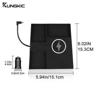 Car Wireless Charger For Subaru WRX 2022 2023 2024 For Iphone Mobile Phone PVC Charging Holder Fast Wirelessly 15W Board LHD
