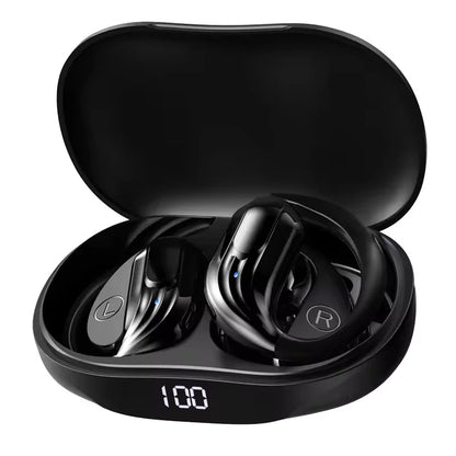 Wireless Bluetooth 5.3 Earhook Earphone LED Display Sports Earhook Headphones Deep Bass HiFi Stereo Noise Cancelling Earphones