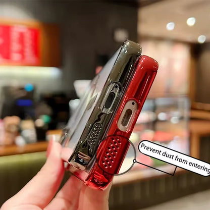 Luxury Plating Clear Magnetic For Magsafe Wireless Charge For Samsung Galaxy S24 Plus S22 S23 S24 Ultra Plus Silicone Cover Case