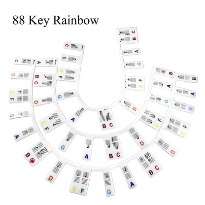 Miwayer 61/88 Keys Piano Keyboard Stickers, Removable Piano Keyboard Note Labels for Learning Piano Notes Guide for Beginner
