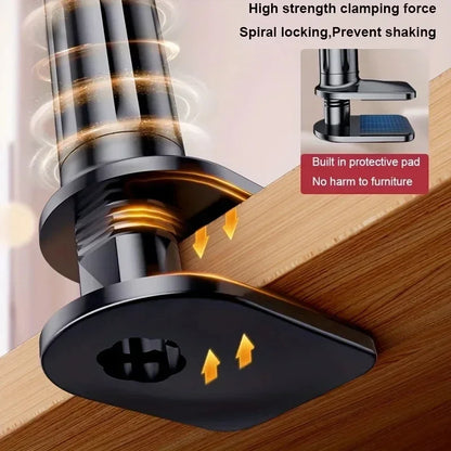Lazy Holder Spiral Base Bed Top Lazy Artifact Bedhead Phone Tablet Stand for IPad 11 Air Redmi Pad Pro Galaxy Tab Bedside Mount