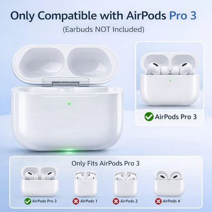 Replacement Charging Case For AirPods Pro 3 Wireless Charging USB-C Charger Box 450mAh Bluetooth Pairing Earbuds Case