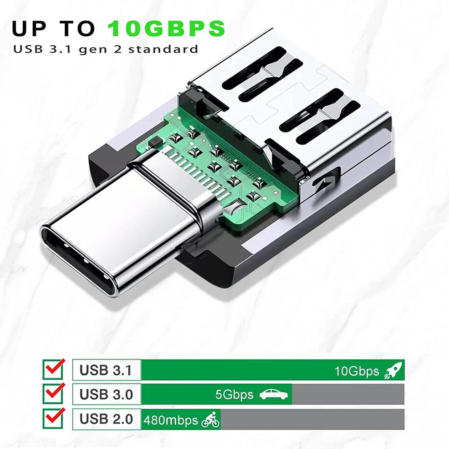 1/2/4pcs NEW USB 3.0 OTG Adapter, Type-c to USB 3.0 OTG Adapter for Android Phone USB Disk Car U Disk Reader