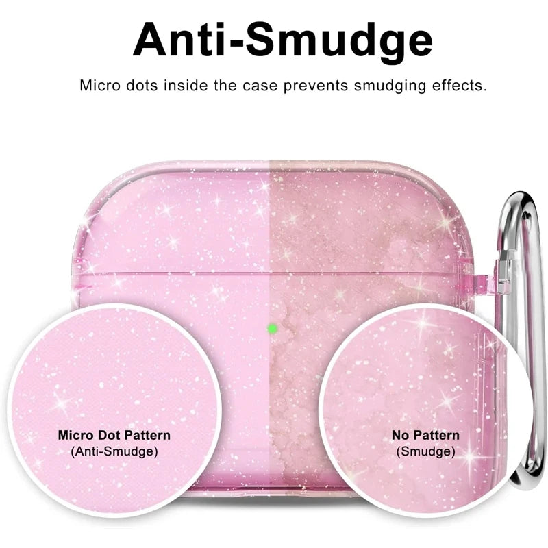 Clearance_Bling Glitter Soft TPU Earphone Case for Airpods 4 2024 Pro 2 2nd Generation Air Pods 3 1 3rd Gen Cover with Keychain