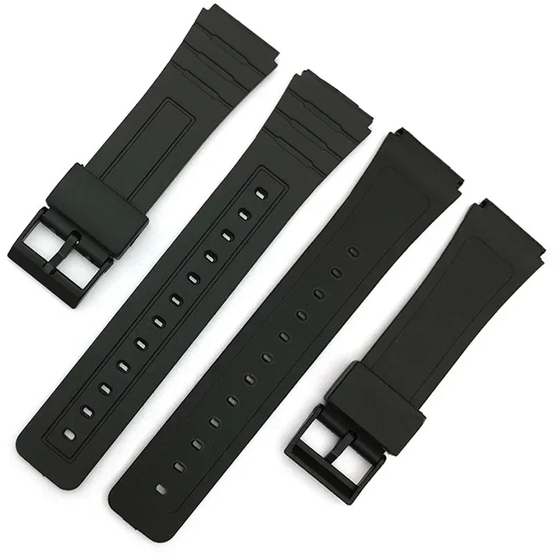 12/14/16/18/20/22mm Silicone Rubber Strap for Casio W800H A158/168 AE1200/1300 Watchband for SGW400 F91W F84 F105/108 Bracelet