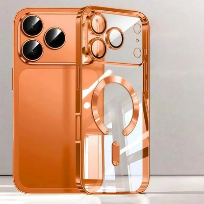 Luxury For Magsafe Magnetic Plating Phone Case For iPhone 17 Air Pro Max 17Pro Bumper Case For iPhone17 Pro Max Clear Back Cover