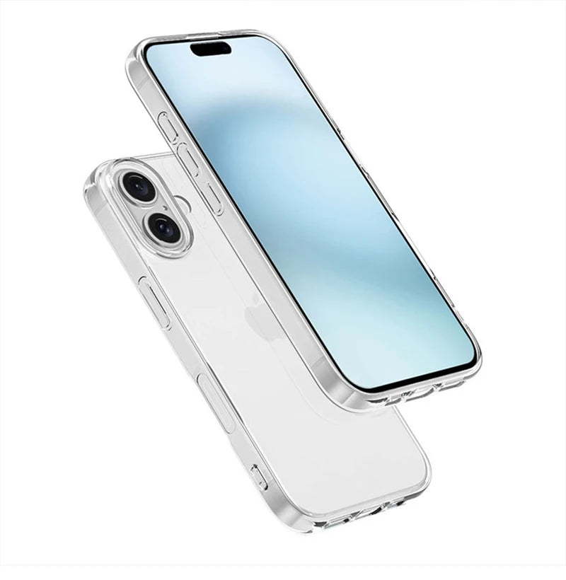 Ultra Thin Slim Clear Phone Case For iPhone 16  16Pro 16pro Max 16Plus Soft TPU Cover Cases