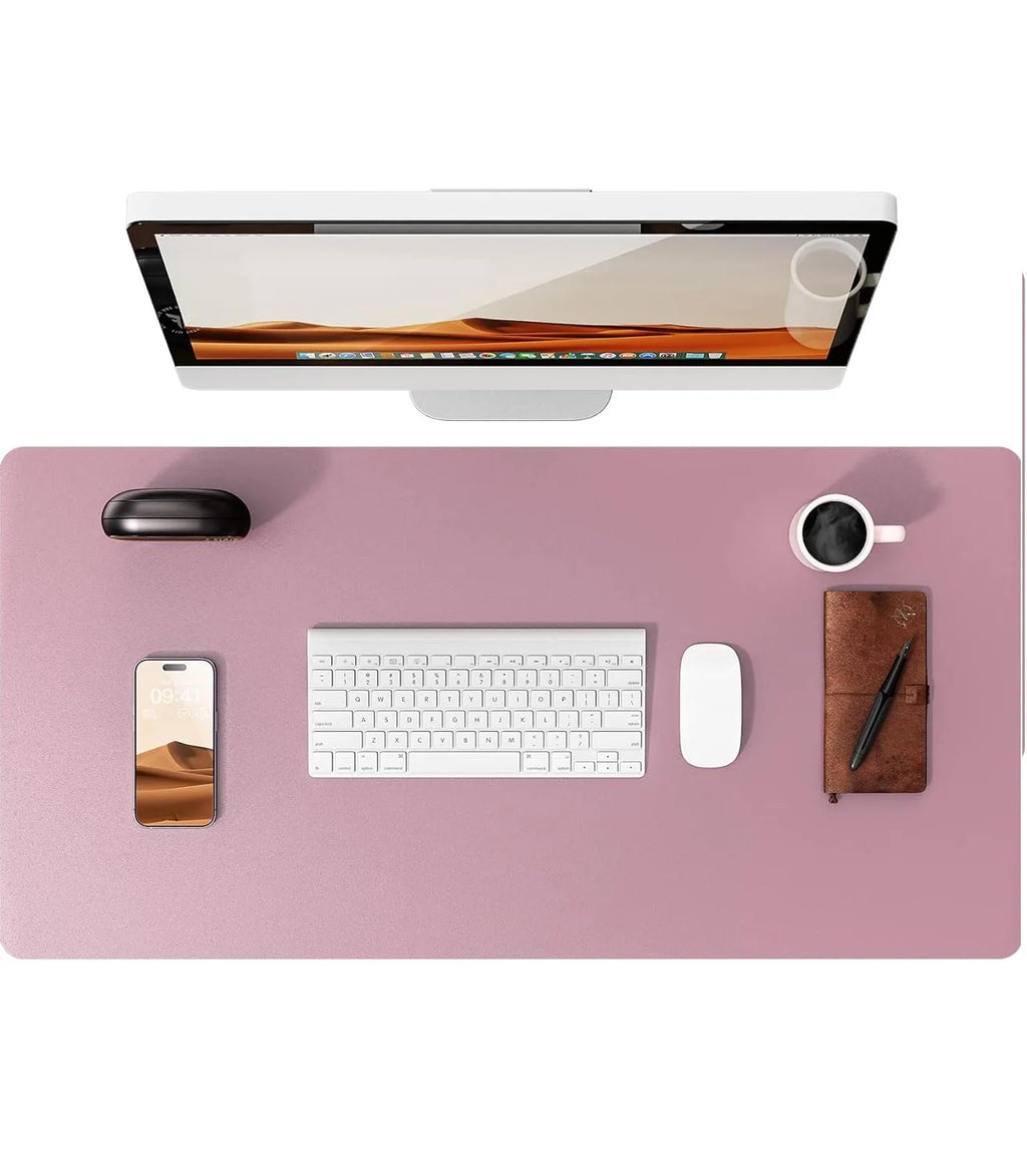 Large Mouse Pad,Office Desk Mat, Leather Desk Pad Protector, Non-Slip PU Leather Desk Blotter, Laptop Desk Pad