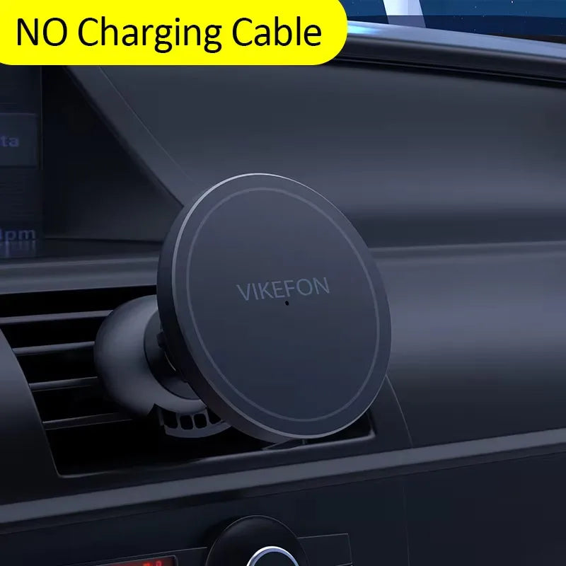 VIKEFON Magnetic Car Wireless Charger For iPhone 12 13 14 15 pro max Air Vent Car Phone Holder Stand Fast Car Charging
