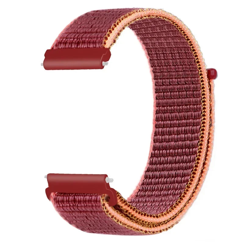20mm 22mm Nylon Loop Strap For Garmin Forerunner 55 165 265 965 255 Active 5/Vivomove Trend/Vivoactive 5/Venu 3/2 Bracelet Belt