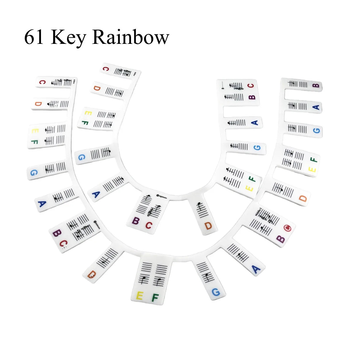 Miwayer 61/88 Keys Piano Keyboard Stickers, Removable Piano Keyboard Note Labels for Learning Piano Notes Guide for Beginner