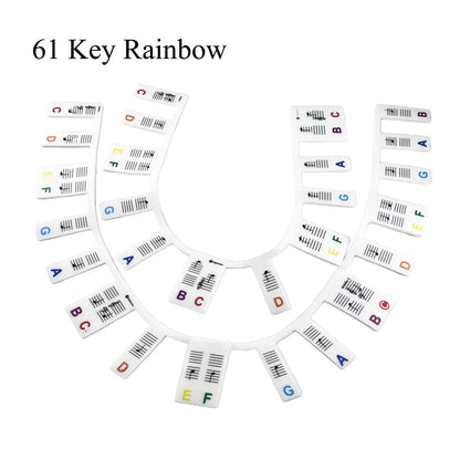 Miwayer 61/88 Keys Piano Keyboard Stickers, Removable Piano Keyboard Note Labels for Learning Piano Notes Guide for Beginner