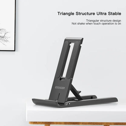 Essager Portable Desktop Holder Foldable Mini Moblie Phone Stand For iPhone 13 Pro Max iPad Xiaomi Desk Bracket Portable Stand