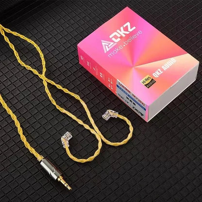 QKZ T1 Earphone Cable Original QDC Copper Silver-plated Upgrade Wire 3.5mm Wired Headphone For KZ ZSN PRO X ZS10 pro EDX TRN CCA