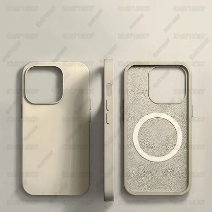 Original Magnetic Liquid Silicone Shockproof Case For iPhone 16 11 12 14 13 15 Pro Max 16 Plus For Magsafe Wireless Charge Cover