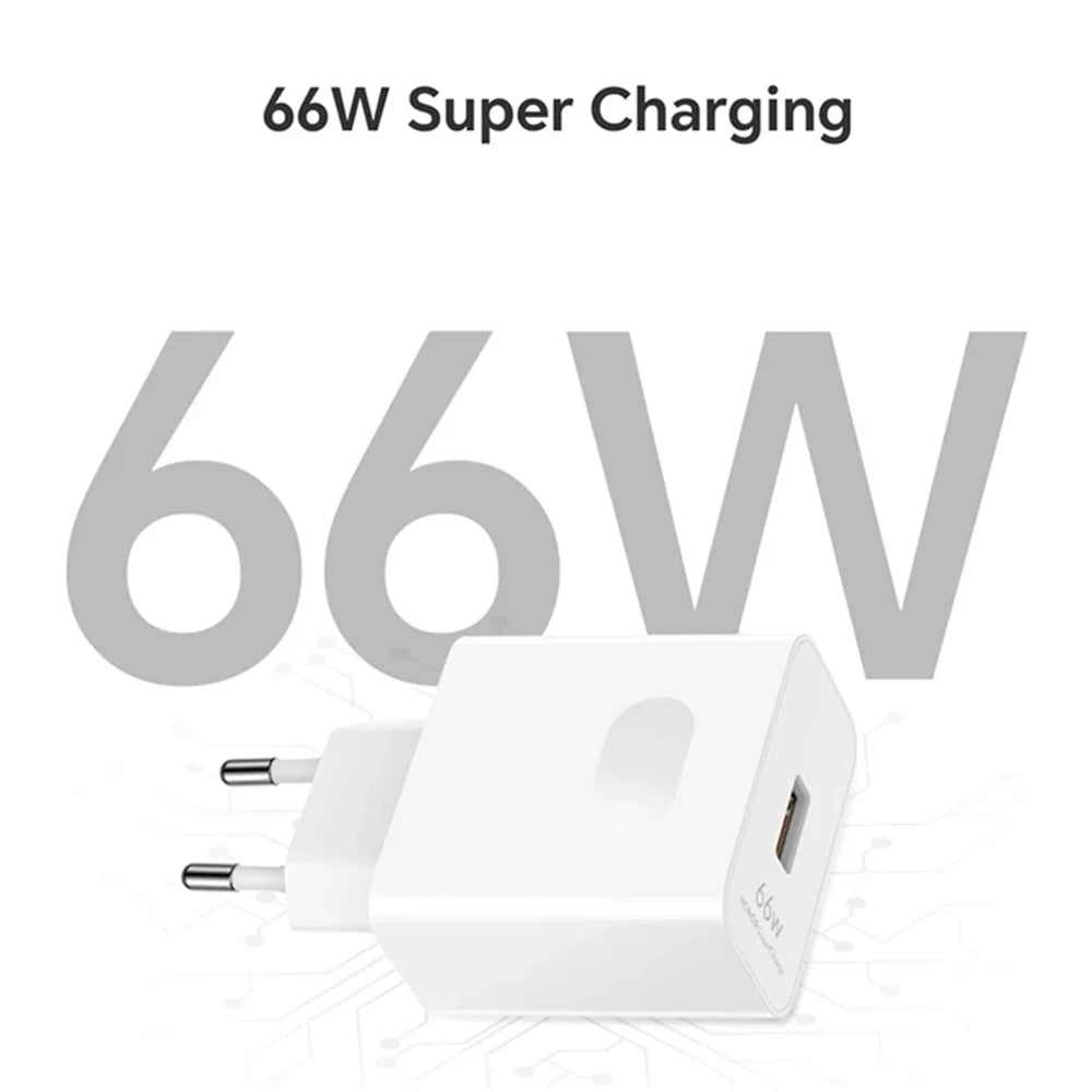 Quick Charge 3.0 USB Charger 66W 6A Super Fast Charging Phone Charger Adapter USB Type C Cable for Huawei Mate 40 50 60 P50 P60