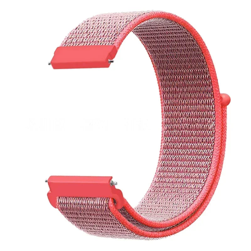 20mm 22mm Nylon Loop Strap For Garmin Forerunner 55 165 265 965 255 Active 5/Vivomove Trend/Vivoactive 5/Venu 3/2 Bracelet Belt