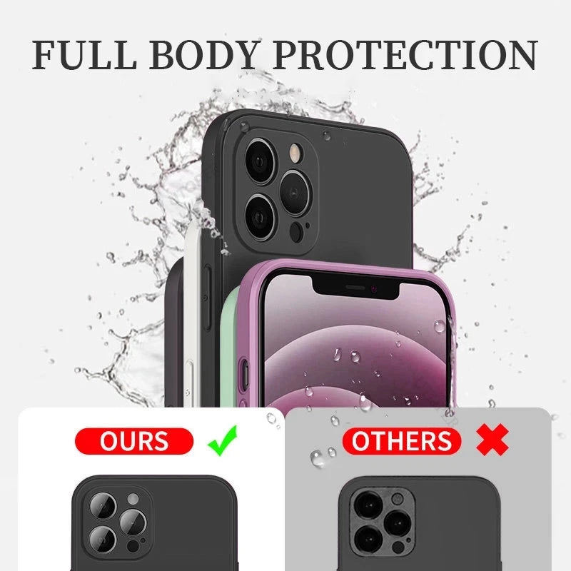 Luxury Original Liquid Silicone Case for IPhone 14 13 12 11 Pro Max Shockproof Case