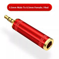 3.5mm To 6.35mm Female Headphone Adapter 6.5 3.5 Connectors Earphones Microphone Speaker Guitar Conversion Plug Audio Converter
