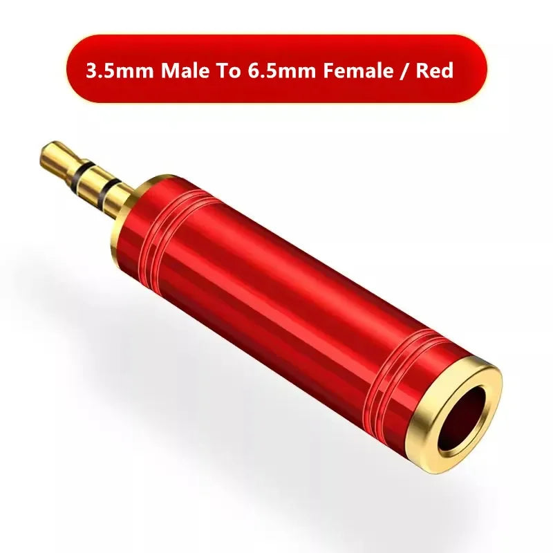 3.5mm To 6.35mm Female Headphone Adapter 6.5 3.5 Connectors Earphones Microphone Speaker Guitar Conversion Plug Audio Converter