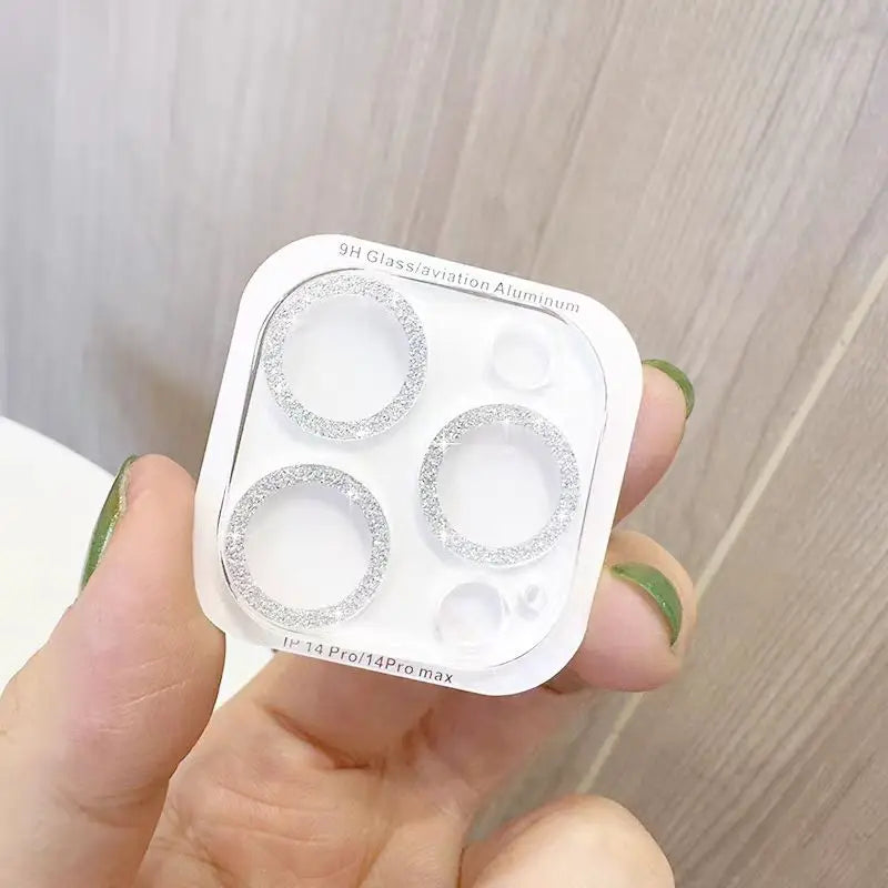 Glitter Camera Protector For iPhone 16 Pro Max 15 Plus 14 13 12 11 Pro Max 16 Plus 15pro Full Cover Diamond Lens Film Protection