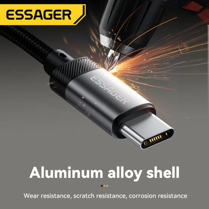 Essager Lightning to 3.5mm jack Audio Adapter Headphone Aux Cable USB Type C to 3.5 Adapter OTG Type C For iphone Xiaomi Oneplus