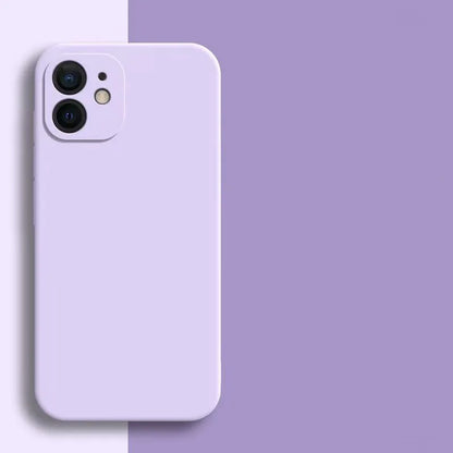 Candy Color Silicone Soft Case For iphone 11 12 13 mini 14 15 16 Plus 16e 17 Air Pro Max Shockproof Camera Protective Cover Case