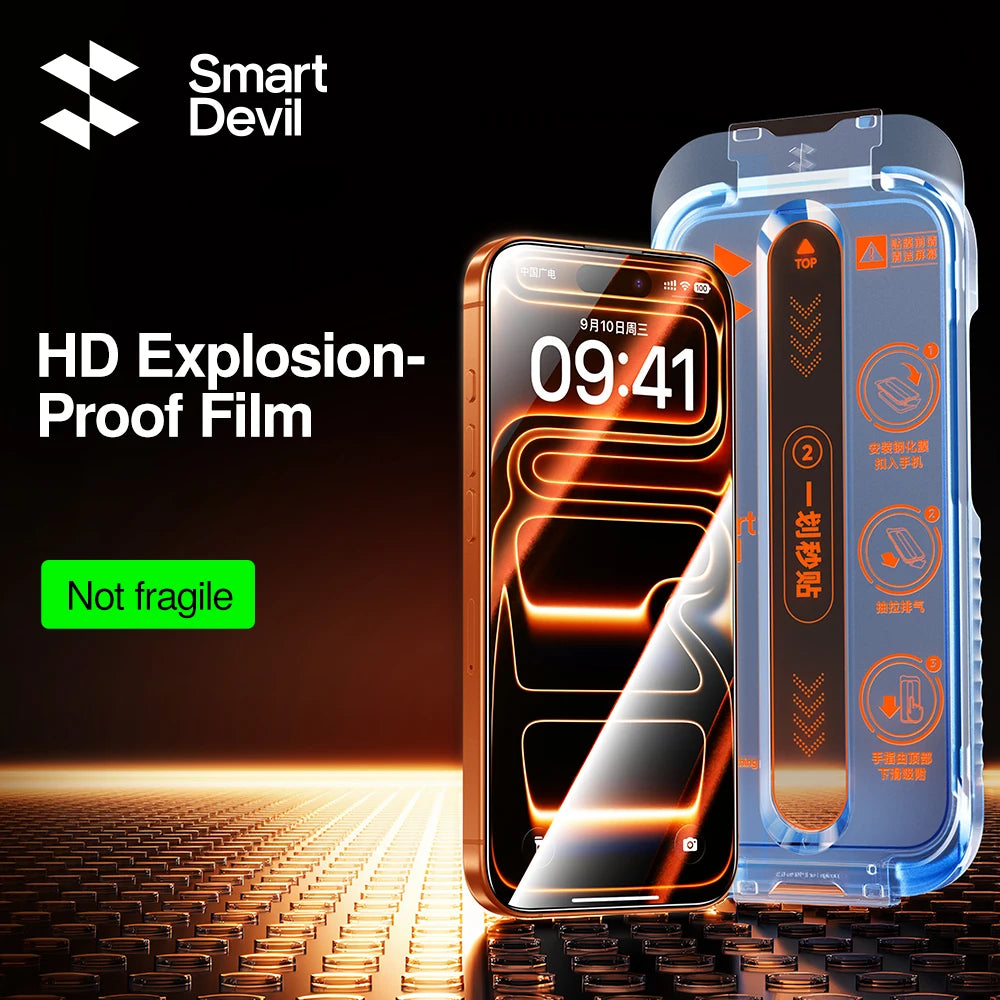 SmartDevil HD Tempered Glass for iPhone 17 Pro Max 16 Pro Max Full Cover Screen Protector for iPhone 17 Auto-Dust Removal Tool