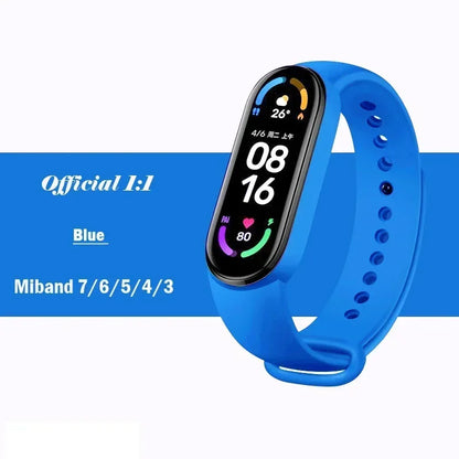 Watch Strap For Xiaomi Mi Band 7 6 5 4 3 Wristband Silicone Bracelet Wrist Straps MiBand 3/4 band5 band6 Smartwatch Accessories